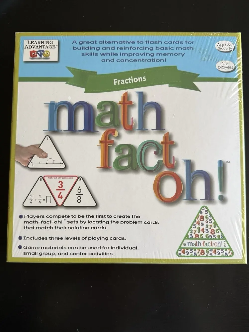 Learning Advantage Math Fact-Oh! Fractions Game NEW Sealed Homeschool STEM